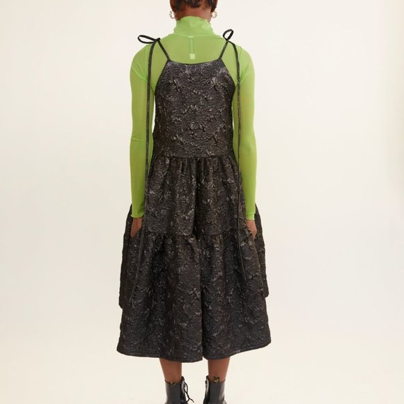 ELIZA FAULKNER CECE DRESS - BLACK JACQUARD Size Small - Picture 4 of 8